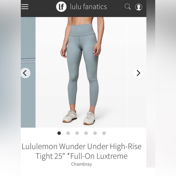 NWOT Lululemon Wunder Under High-Rise 25” Leggings - chambray - Picture 3 of 13